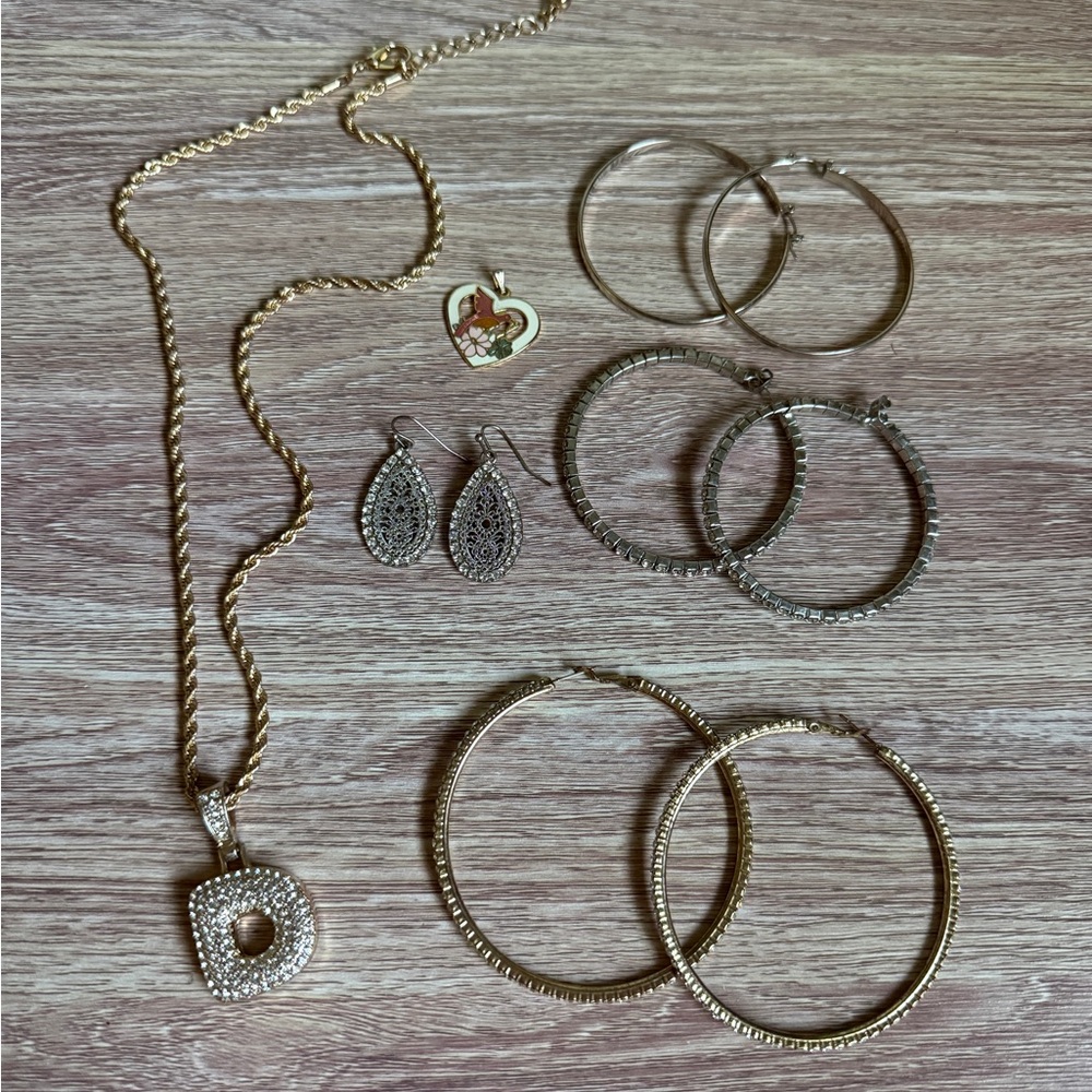 Elegant Fake Gold and Silver Jewelry Set